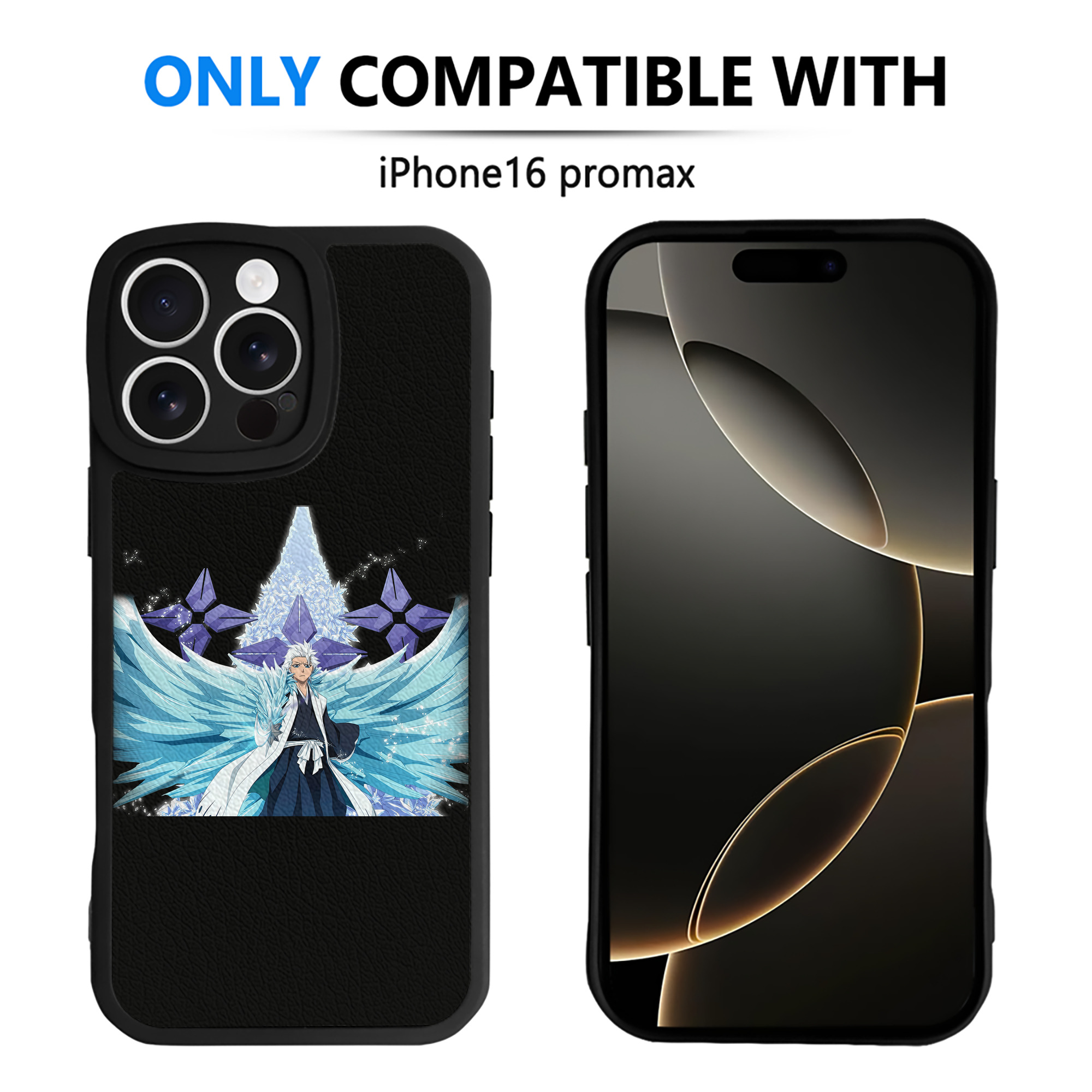 （画像用） ブリーチ 日番谷冬獅郎（ひつがや とうしろう） BLEACH Hitsugaya Toushirou 【iPhone 16シリーズ対応】シリコンスマホケース（レザー調） 材質：シリコン